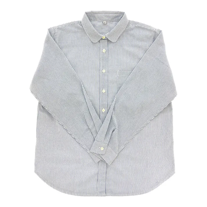 婦人ヒッコリーシャツ M ブルー