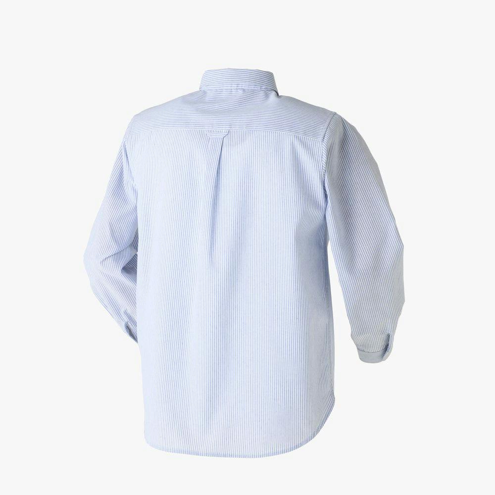 婦人ヒッコリーシャツ L ブルー | 作業着・作業服・安全靴 通販