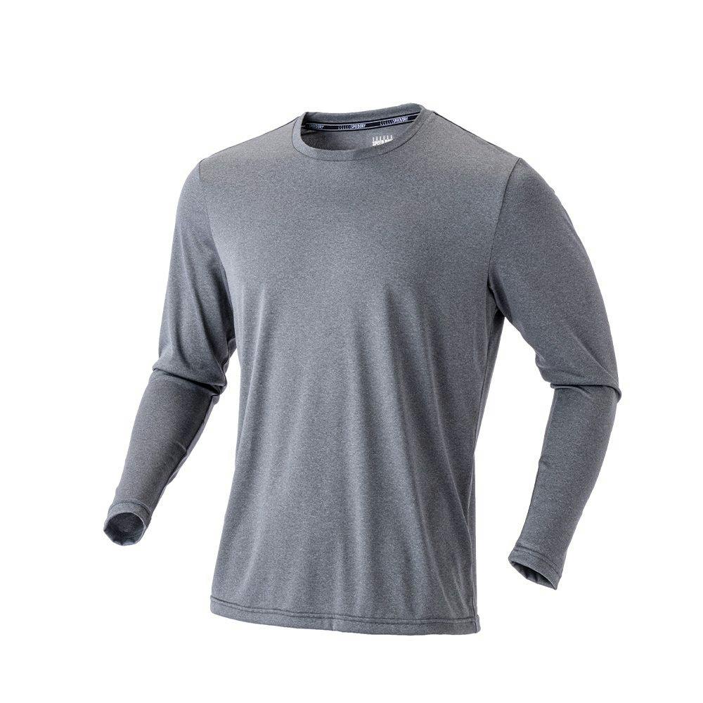 接触冷感Tシャツ 長袖 3L 杢グレー シャツ・ブルゾン 接触冷感Tシャツ 長袖 3L 杢グレー シャツ・ブルゾン