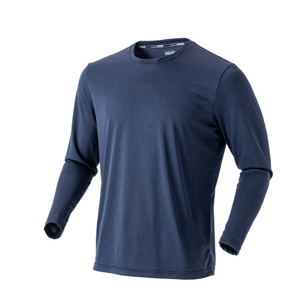 接触冷感Tシャツ 長袖 3L 杢ネイビー シャツ・ブルゾン 接触冷感Tシャツ 長袖 3L 杢ネイビー シャツ・ブルゾン