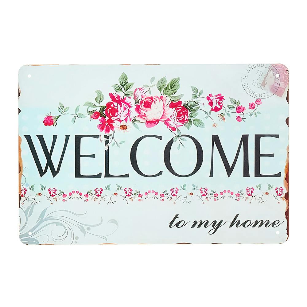 サインプレート WELCOME TO MY HOME 30×20cm フェンス サインプレート WELCOME TO MY HOME 30×20cm フェンス