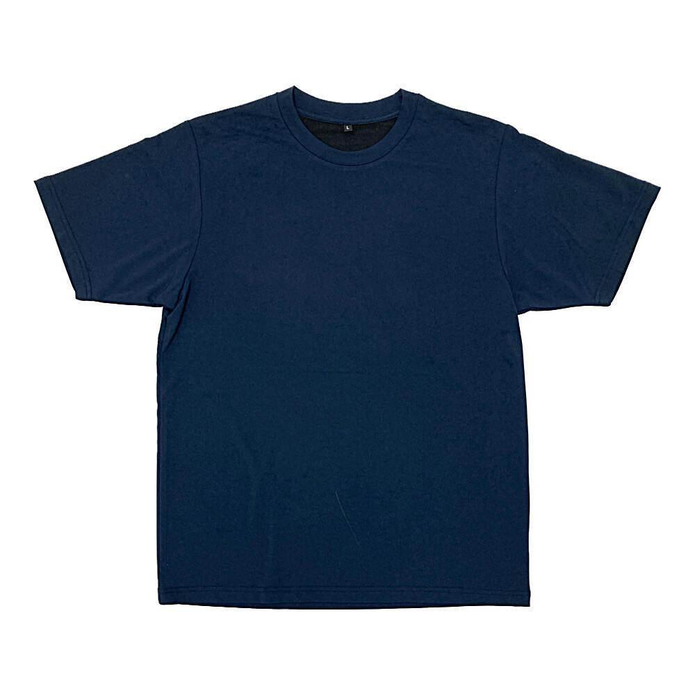 さらさらドライTシャツ半袖 L ネイビー | 作業着・作業服・安全