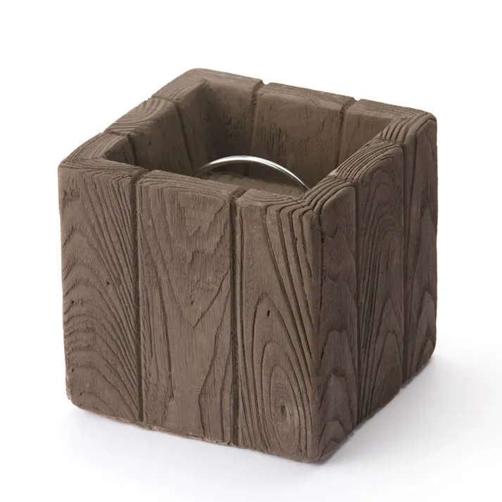 カインズ スタンドシェードにも使えるフック付きウェイト 約6kg 木目調 ブラウン