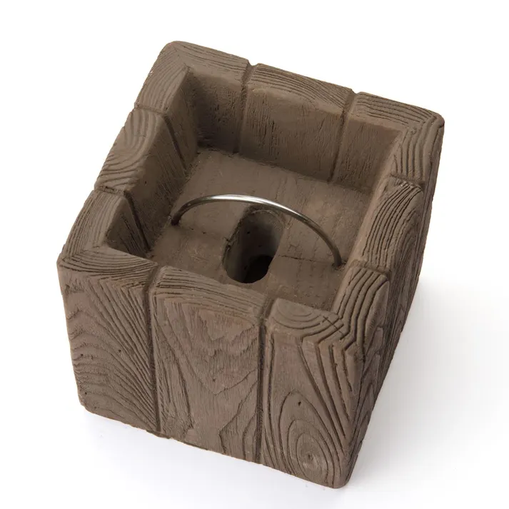 カインズ スタンドシェードにも使えるフック付きウェイト 約6kg 木目調 ブラウン