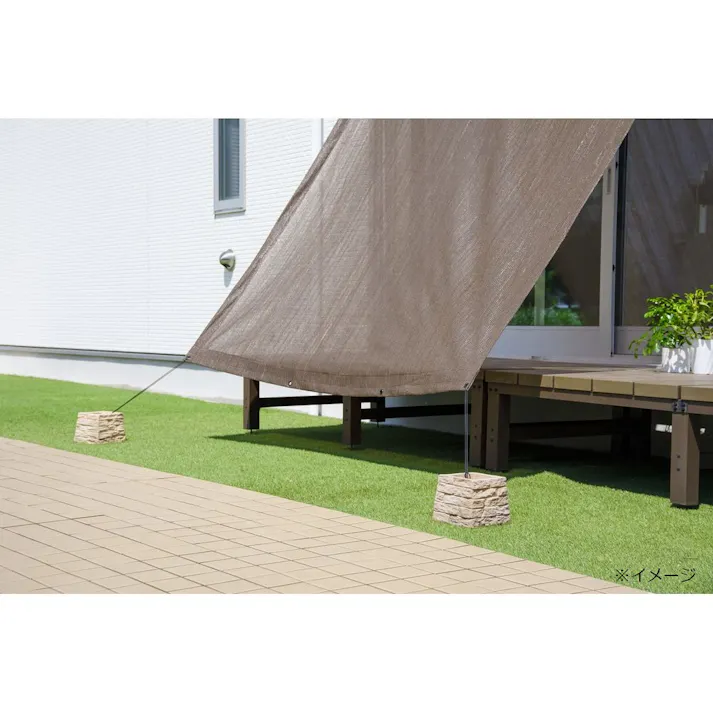 カインズ スタンドシェードにも使えるフック付きウェイト 約6kg ライムストーン調 オレンジ