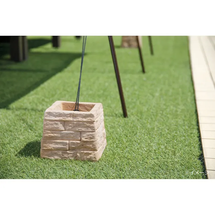 カインズ スタンドシェードにも使えるフック付きウェイト 約6kg ライムストーン調 オレンジ