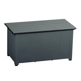 カインズ 静かに開閉できるアルミ収納ベンチ ダークグリーン 90cm