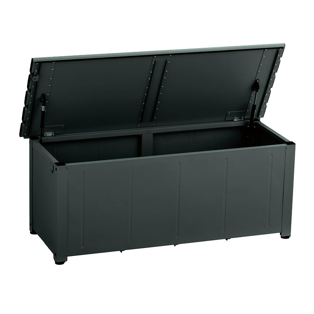 CAINZ アルミ収納ベンチ ブラック 120cm カインズ オリジナル 静かに開閉できるアルミ収納ベンチ ブラック 幅