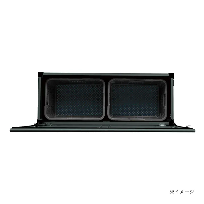 カインズ 静かに開閉できるアルミ収納ベンチ ダークグリーン 120cm