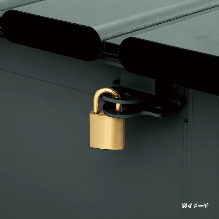 カインズ 静かに開閉できるアルミ収納ベンチ ダークグリーン 幅150cm 奥行45cm 高さ48cm 屋外収納