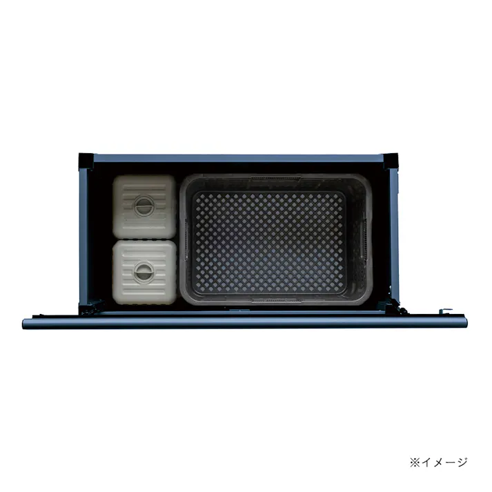 カインズ 静かに開閉できるアルミ収納ベンチ ネイビー 90cm