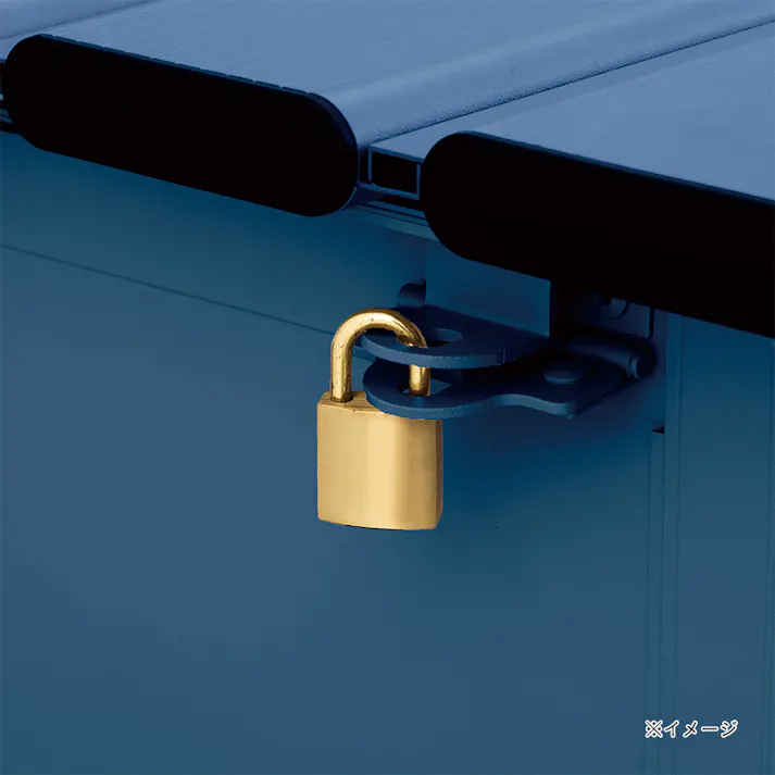 カインズ 静かに開閉できるアルミ収納ベンチ ネイビー 180cm