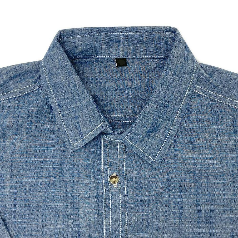 シャンブレーシャツ 3L ブルー | 作業着・作業服・安全靴 通販