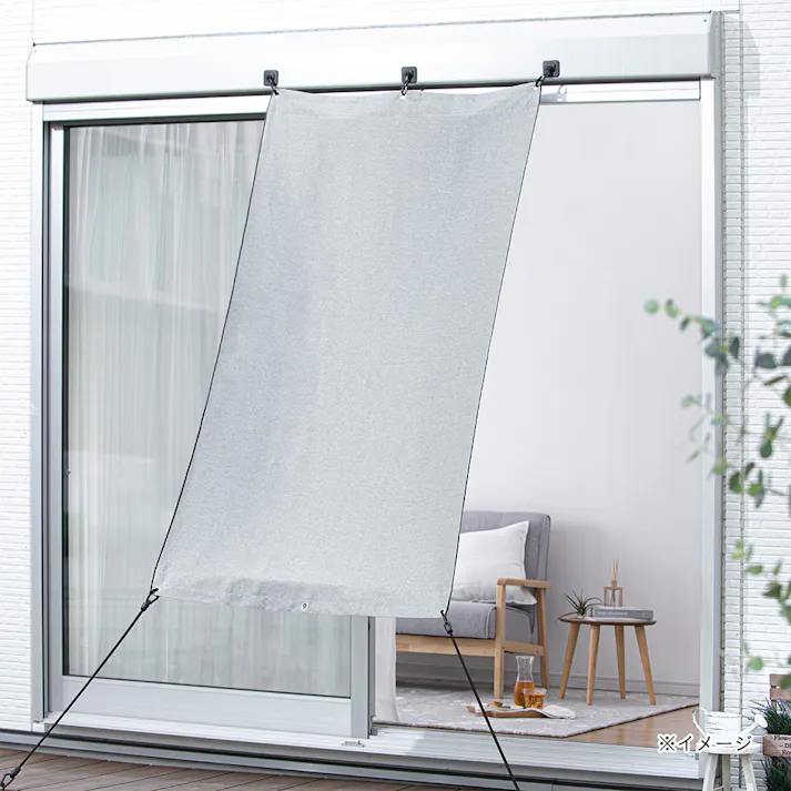 極断タープ プレーン グレー 横100cm 縦200cm 遮光率99.99% UVカット 遮熱 日除け 目隠し