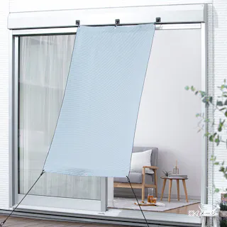 タープ ヒッコリー ブルー 横150cm 縦200cm 遮光 UVカット 洗濯OK 撥水 遮熱 日除け 目隠し