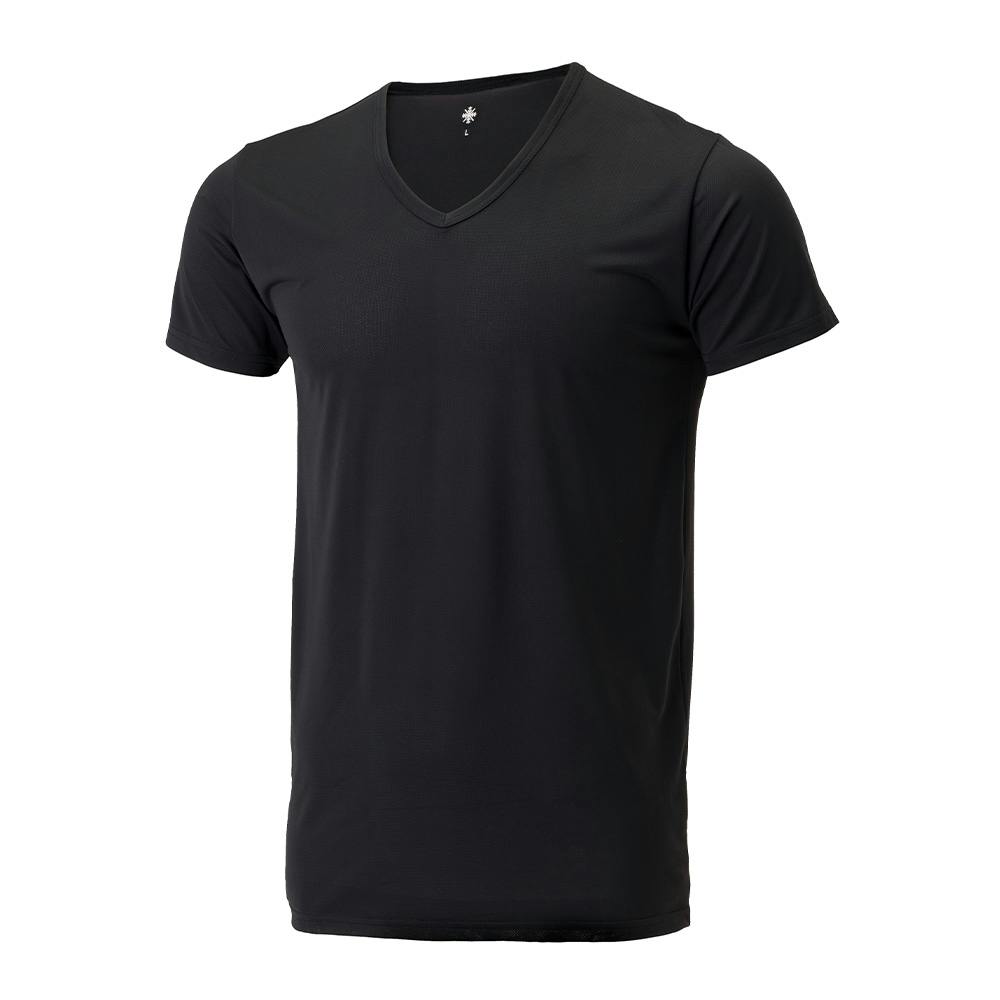 紳士 ひんやりインナーTシャツ V首 3L ブラック 紳士 靴下・肌着 紳士 ひんやりインナーTシャツ V首 3L ブラック 紳士 靴下・肌着