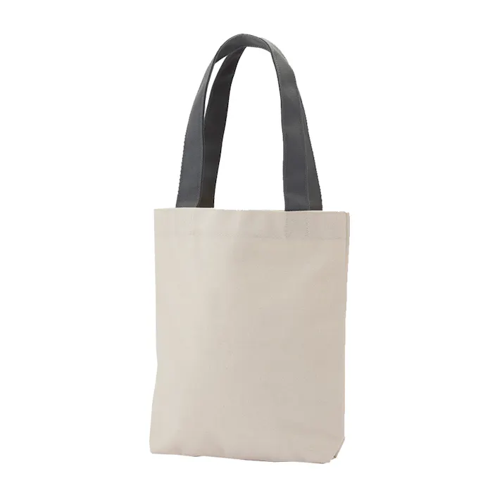 ボトルを立てて収納できる帆布トートバッグ 縦型 アイボリー