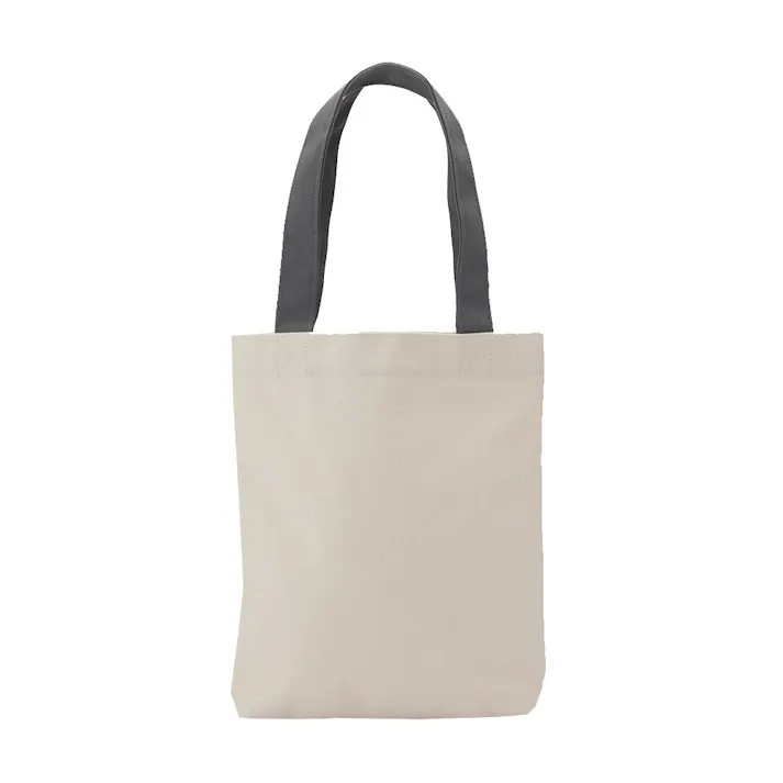 ボトルを立てて収納できる帆布トートバッグ 縦型 アイボリー