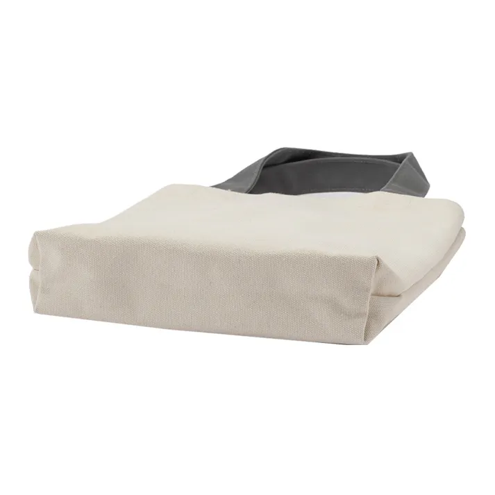 ボトルを立てて収納できる帆布トートバッグ 縦型 アイボリー