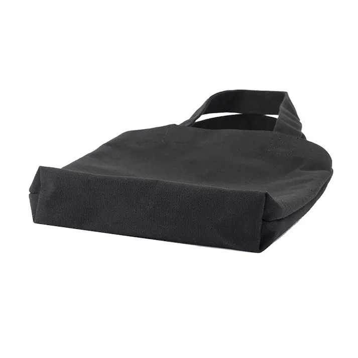 ボトルを立てて収納できる帆布トートバッグ 縦型 ブラック