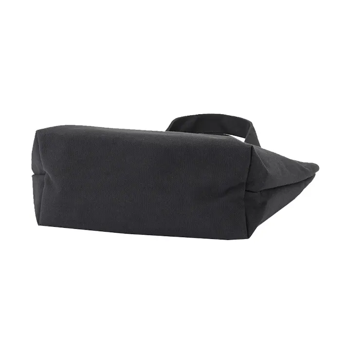 ボトルを立てて収納できる帆布トートバッグ 横型 ブラック