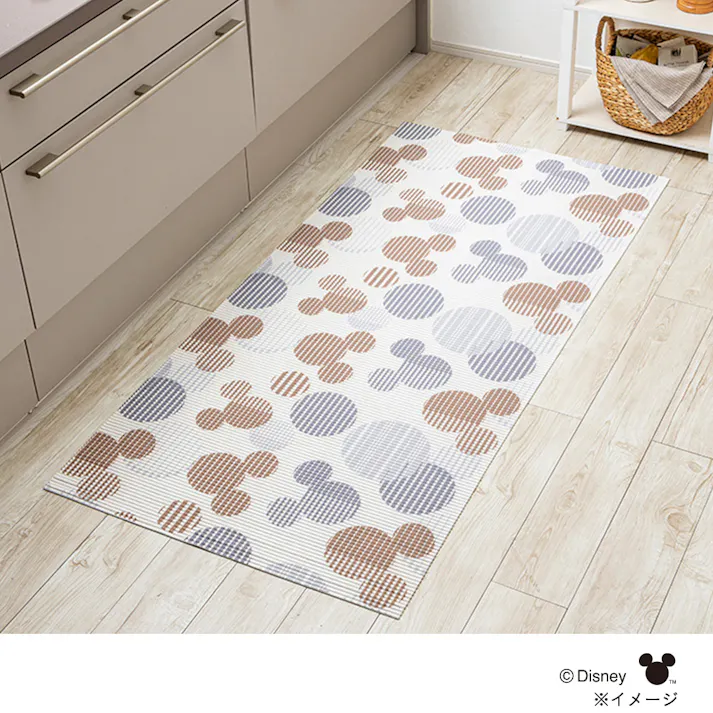 抗菌防カビクッションマットミッキーマウス 80×170cm