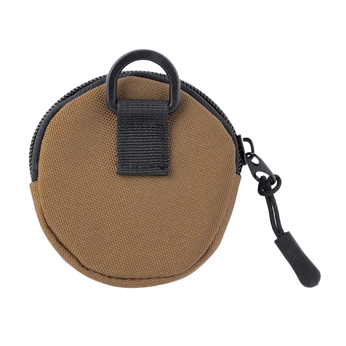 ストラップと組み合わせられる 丸型コインポーチ ベージュ