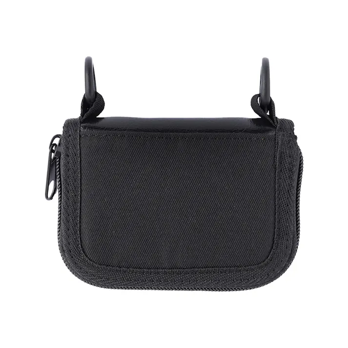 ストラップと組み合わせられる ラウンドジップウォレット S ブラック