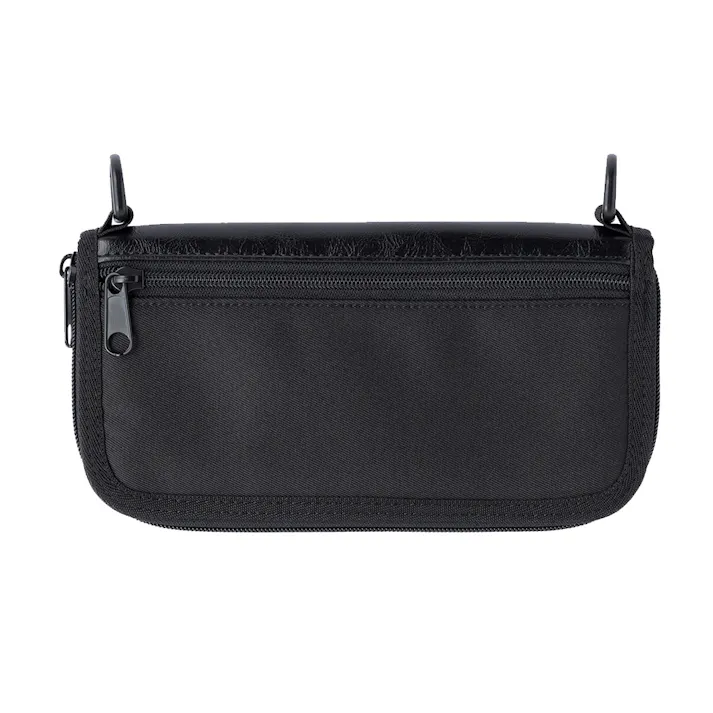 ストラップと組み合わせられる ラウンドジップウォレット L ブラック