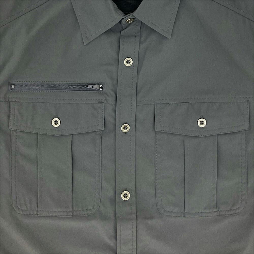 2WAYストレッチワークシャツ 長袖 L チャコール | 作業着・作業服