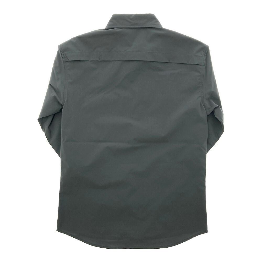 2WAYストレッチワークシャツ 長袖 3L チャコール | 作業着・作業服