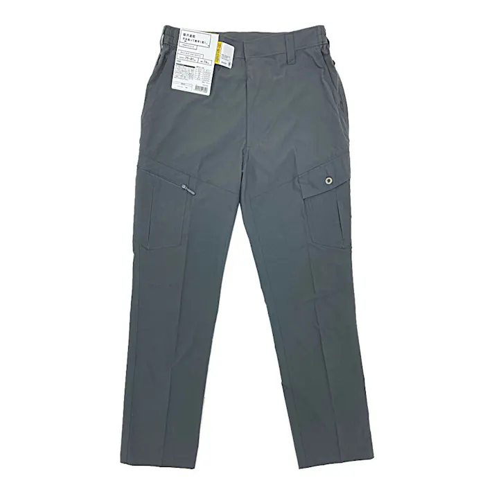 ストレッチワークカーゴパンツ チャコール ウエスト89-95cm 股下73cm