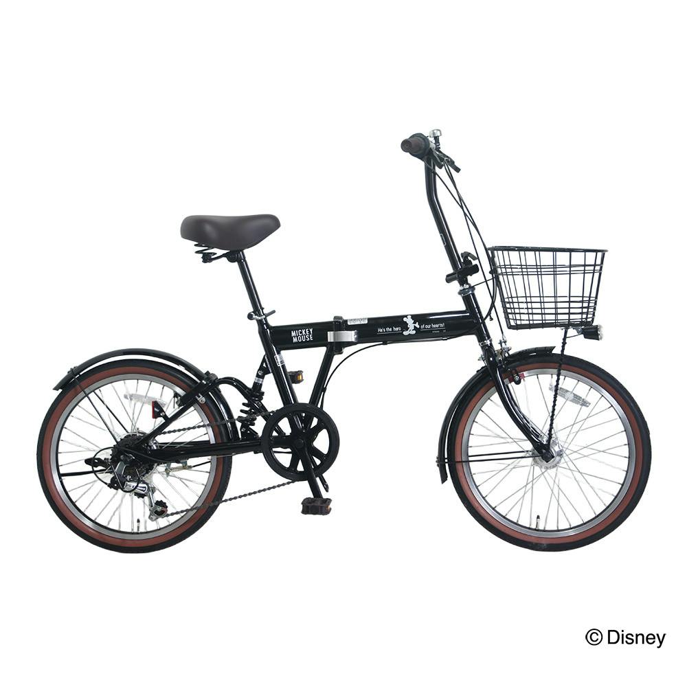 【自転車】26年モデル 折り畳み車 Disney ミッキーマウス 20インチ G6HD ブラック