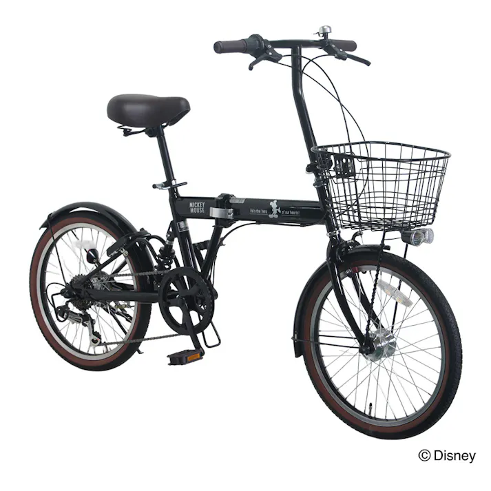 【自転車】26年モデル 折り畳み車 Disney ミッキーマウス 20インチ G6HD ブラック