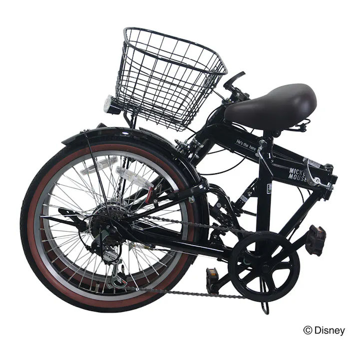 【自転車】26年モデル 折り畳み車 Disney ミッキーマウス 20インチ G6HD ブラック
