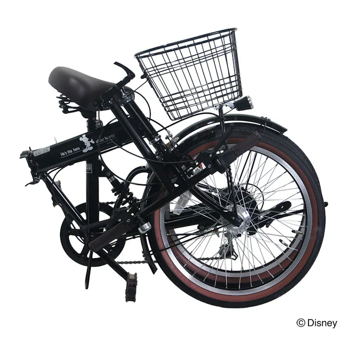 【自転車】26年モデル 折り畳み車 Disney ミッキーマウス 20インチ G6HD ブラック