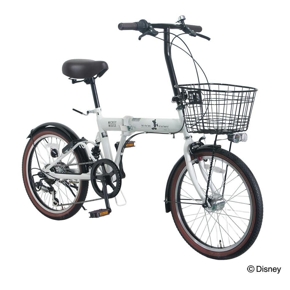 ミッキーマウス折畳み自転車 自転車】26年モデル 折り畳み車 Disney ミッキーマウス 20インチ G6HD