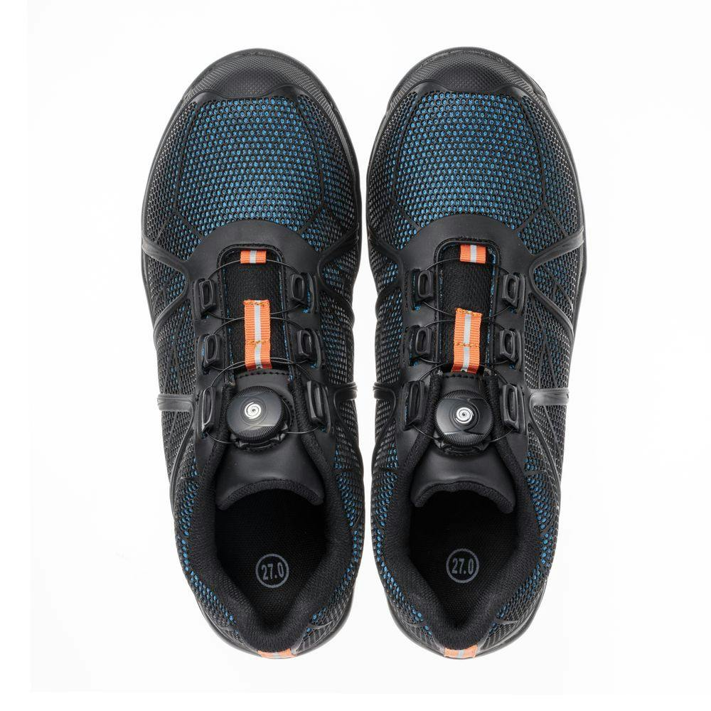 ダイヤル式安全スニーカー ブルー/オレンジ 27.0cm | 作業着