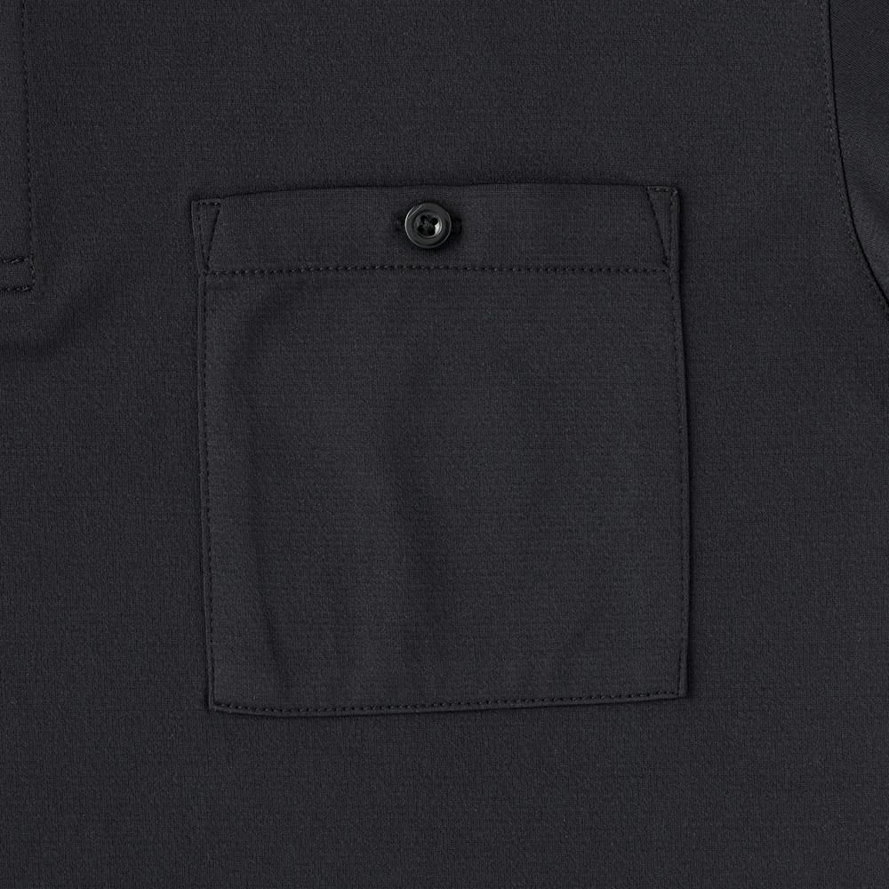 スピードドライ 汗染み防止ポケット付きポロシャツ 半袖 LL ブラック