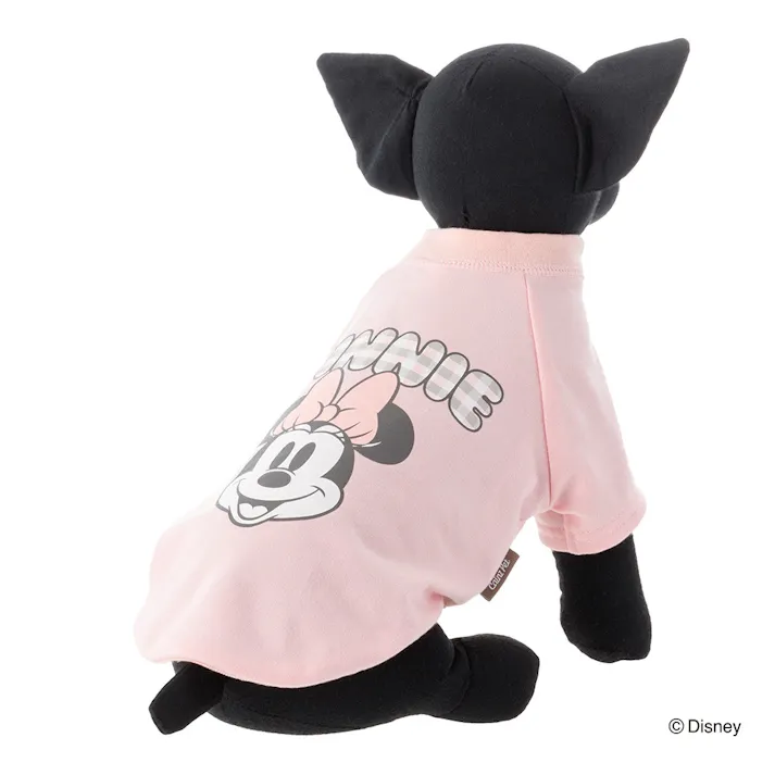 【送料無料】袖付きカットソー ミニーマウス ピンク SSサイズ ペット服(犬の服)
