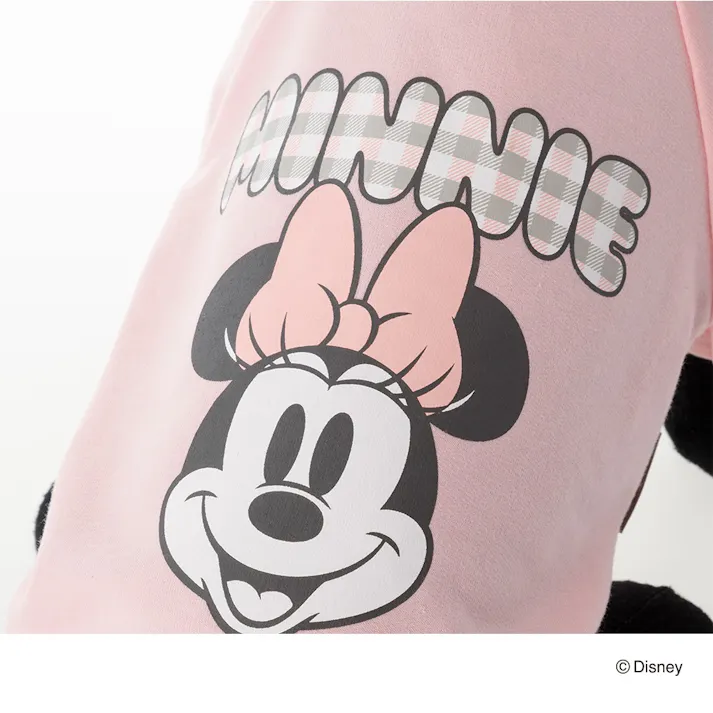【送料無料】袖付きカットソー ミニーマウス ピンク SSサイズ ペット服(犬の服)