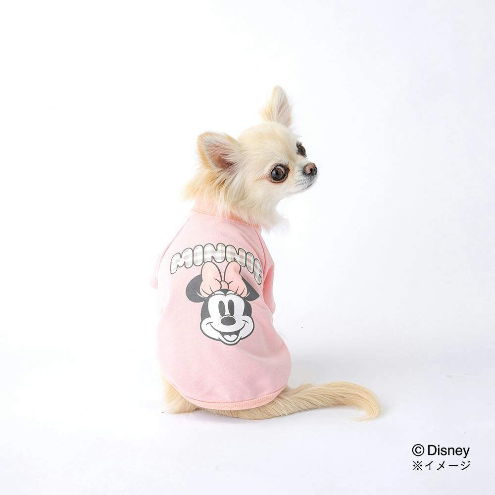 送料無料】袖付きカットソー ミニーマウス ピンク Sサイズ ペット服(犬