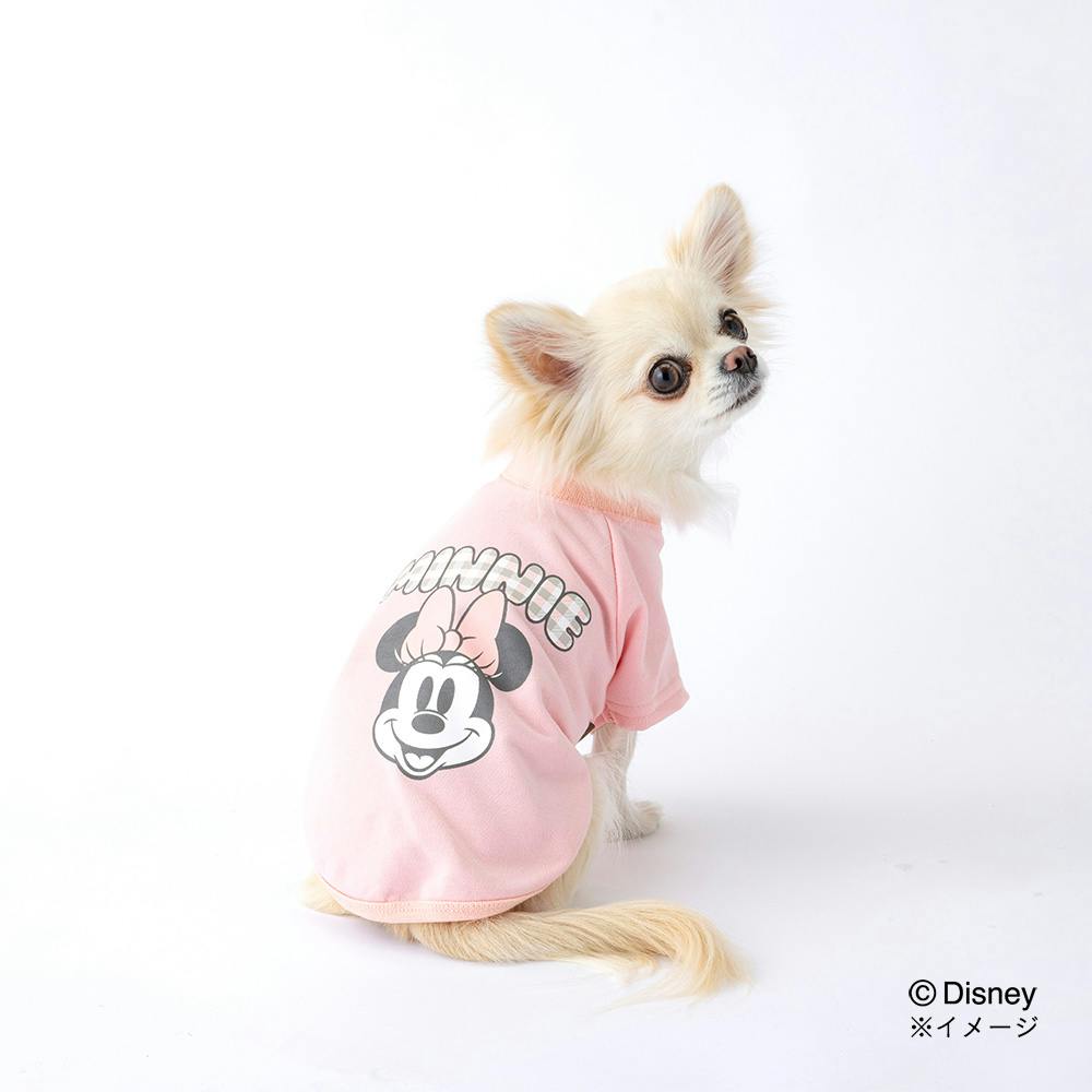 送料無料】袖付きカットソー ミニーマウス ピンク Sサイズ ペット服(犬