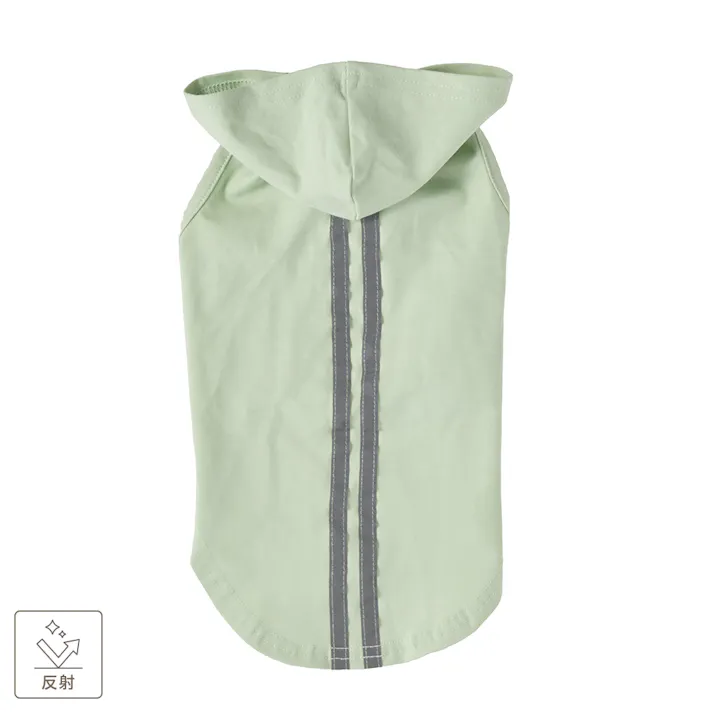 【送料無料】反射ラインパーカー ピスタチオ Mサイズ ペット服(犬の服)