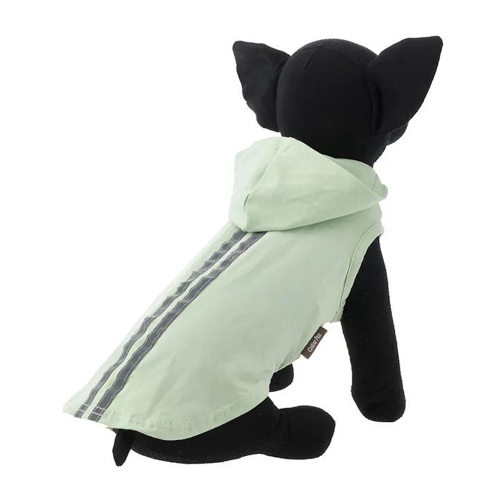 【送料無料】反射ラインパーカー ピスタチオ Mサイズ ペット服(犬の服)