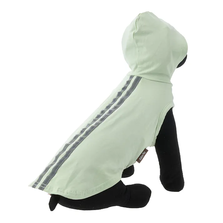 【送料無料】反射ラインパーカー ピスタチオ Mサイズ ペット服(犬の服)