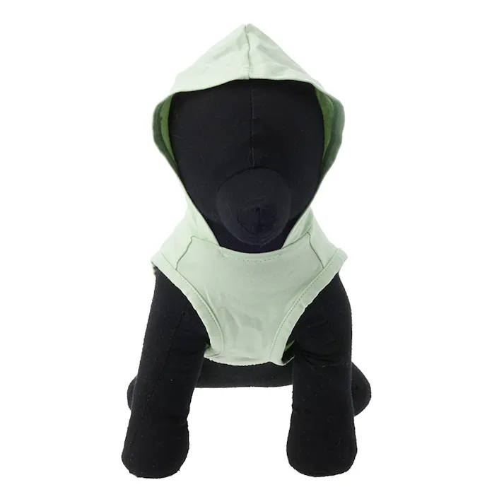【送料無料】反射ラインパーカー ピスタチオ Mサイズ ペット服(犬の服)