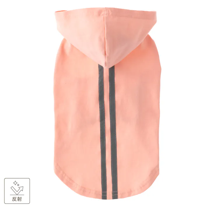 【送料無料】反射ラインパーカー ピンク SDサイズ ペット服(犬の服)