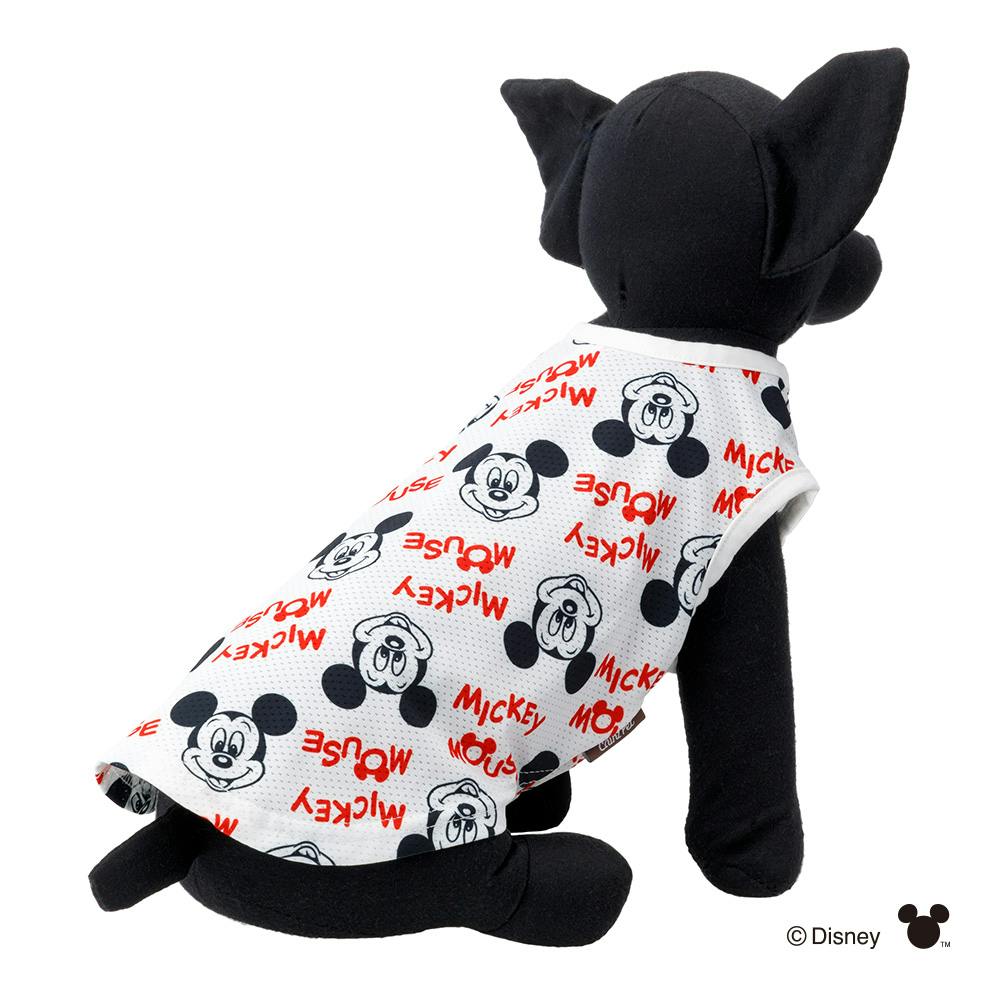 送料無料】総柄カットソー ミッキーマウス レッド Lサイズ