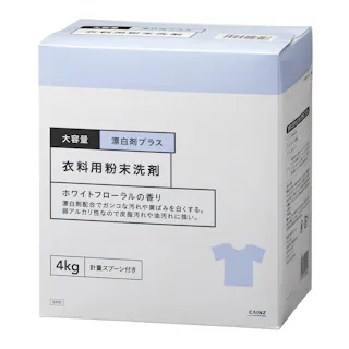 衣料用粉末洗剤 漂白剤プラス ホワイトフローラルの香り 大容量 4kg